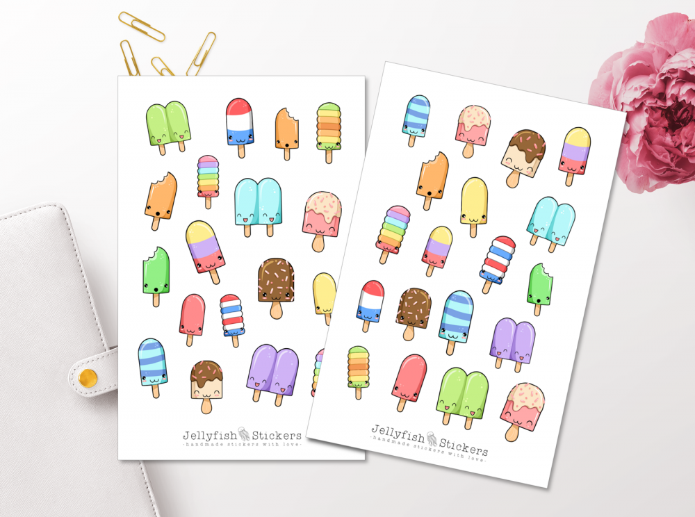 Eis am Stiel Sticker Set